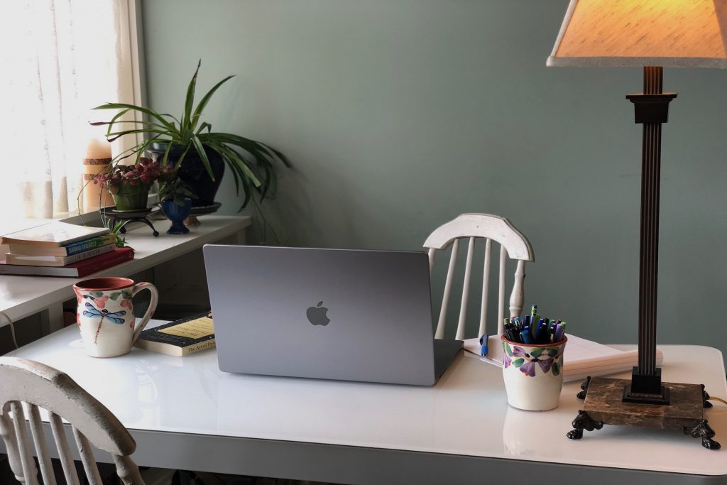 laptop on desk